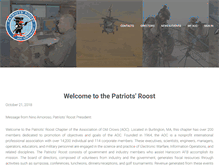 Tablet Screenshot of patriotsroostaoc.org